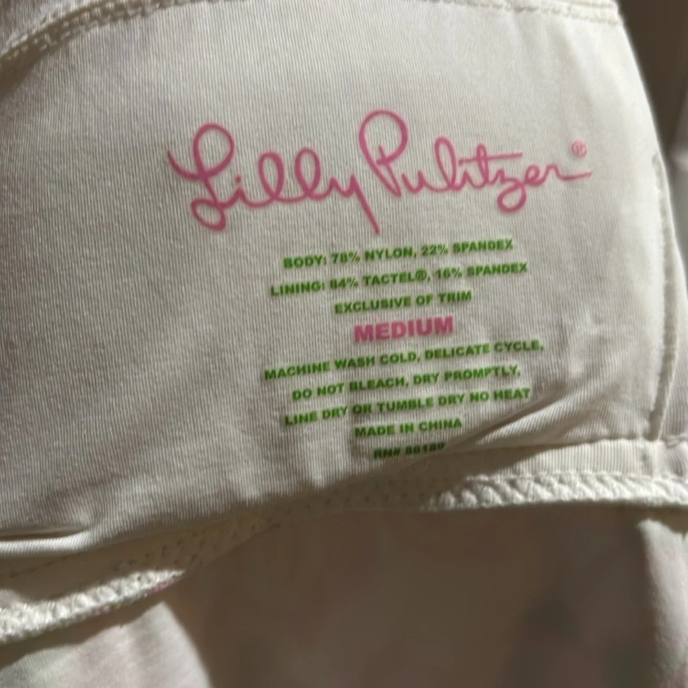 Lilly‎ Pulitzer Tankini Swim Top Women Size Medium adjustable straps